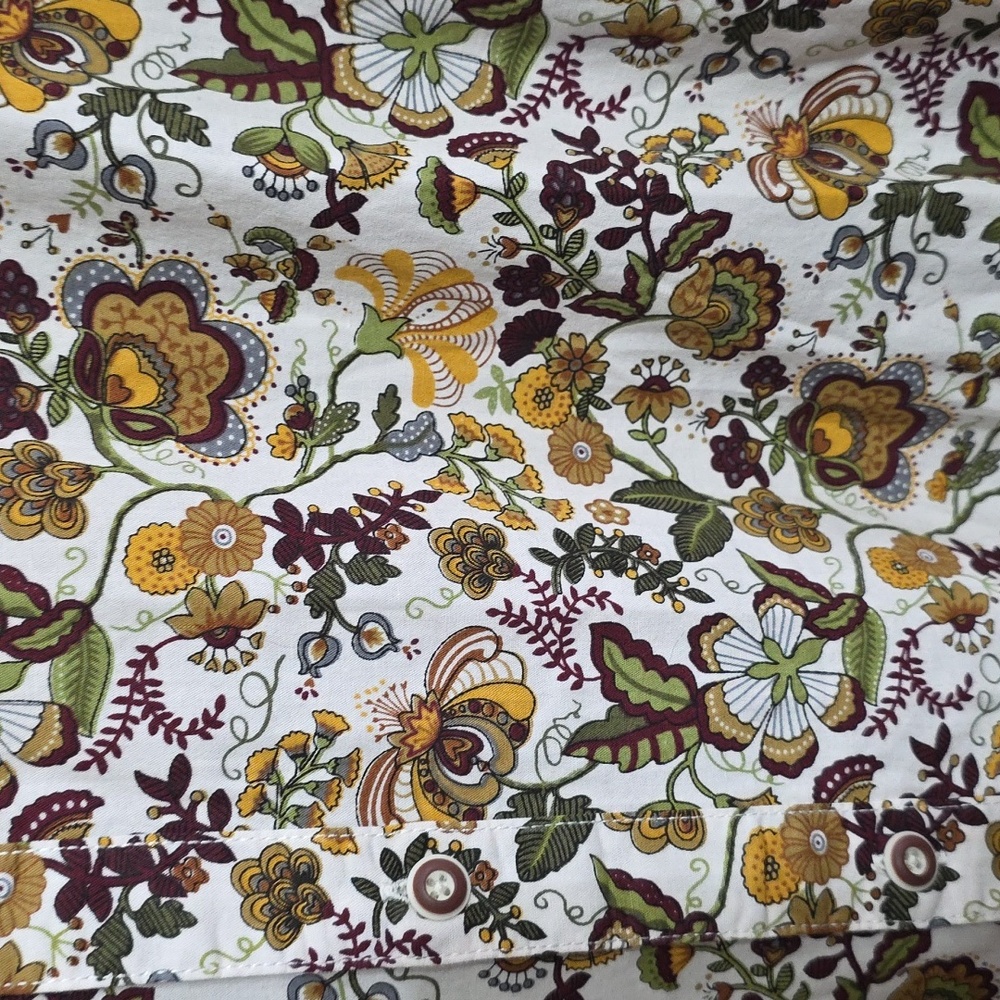 Rock Roll N Soul Mens? Floral Button Up Shirt Gold/Avocado Floral Sz XL EUC READ - Picture 5 of 11